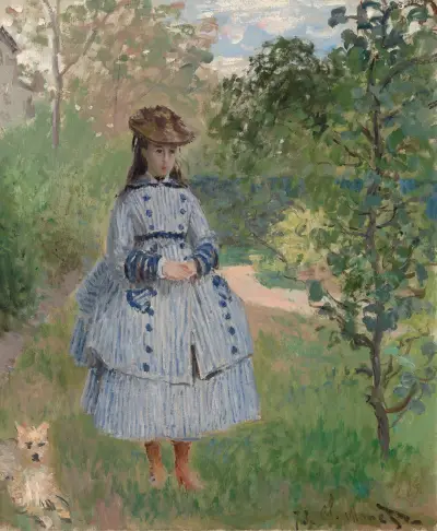 Girl with Dog av Claude Monet