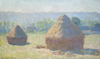 Haystacks, end of Summer av Claude Monet