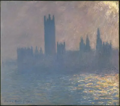Houses of Parliament, Sunlight Effect (Le Parlement, effet de soleil) av Claude Monet