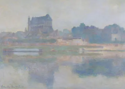 L’église De Vernon, Temps Gris av Claude Monet