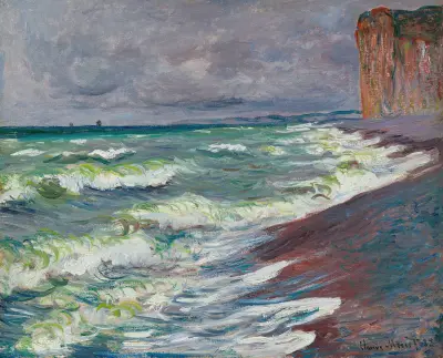 Mer agitée à Pourville av Claude Monet