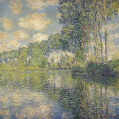 Poplars on the Epte av Claude Monet
