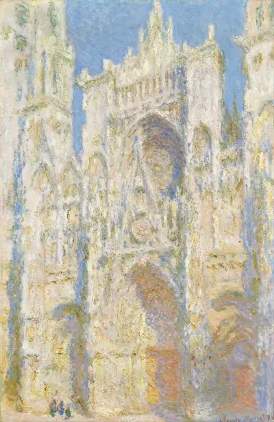 Rouen Cathedral, West Façade, Sunlight av Claude Monet