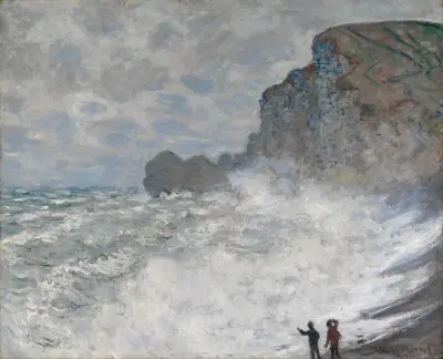 Rough weather at Étretat av Claude Monet
