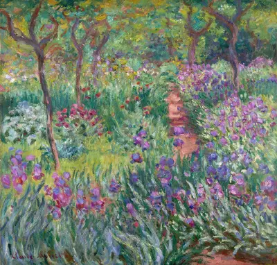 The Artist’s Garden in Giverny av Claude Monet
