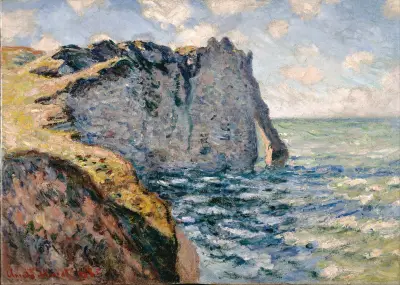 The Cliff of Aval, Etrétat av Claude Monet