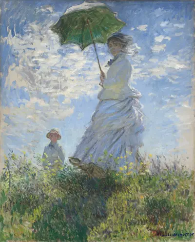 Kvinna med parasoll av Claude Monet