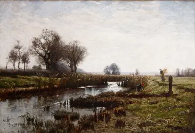Late Afternoon, Dachau Moor av Theodore Clement Steele