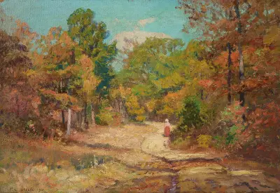 On the Road to Belmont av Theodore Clement Steele