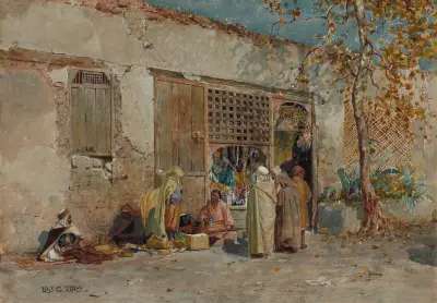 Moroccan Scene av Louis Comfort Tiffany