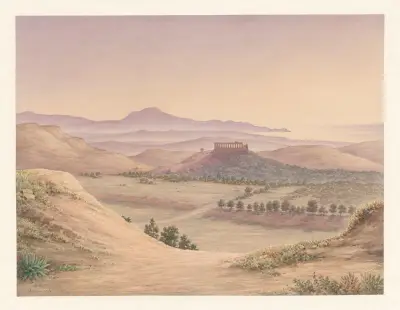 Italy, Agrigento – Temple of Juno Lacinia, 1849 av Harald Conrad Stilling