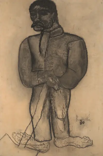 Bauer mit Spaten von Constant Permeke