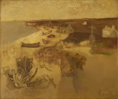 Bretonische Landschaft von Constant Permeke