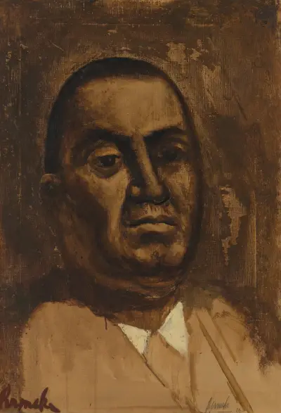 Porträtt av Gustave Van Geluwe av Constant Permeke