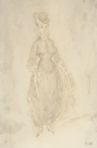 Stehende Frau, 1805 von Constantin Guys