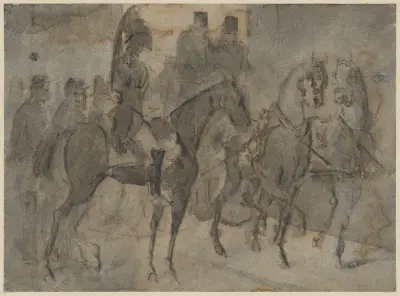 Straßenszene von Constantin Guys
