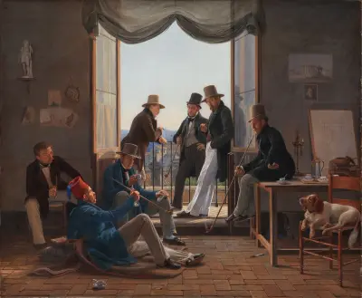 A Group of Danish Artists in Rome av Constantin Hansen