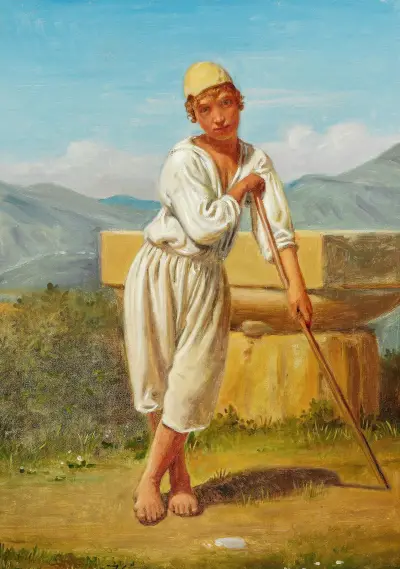 A shepherd boy from Pæstum av Constantin Hansen