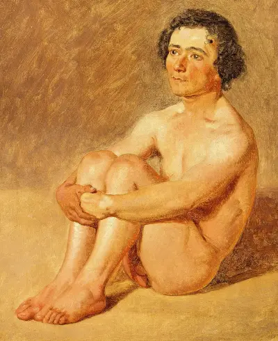 En siddende lazzaron av Constantin Hansen