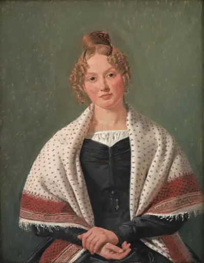 Portrait of Hanne Wanscher, née Wegener av Constantin Hansen