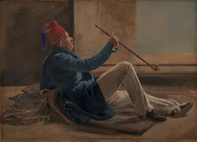 The Architect Gottlieb Bindesbøll av Constantin Hansen