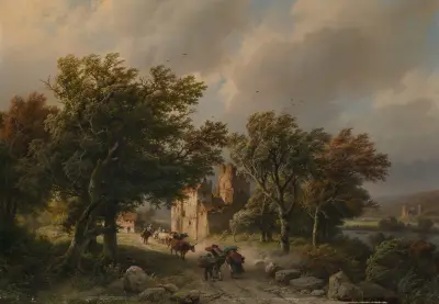 Den ruskiga vinden av Barend Cornelis Koekkoek