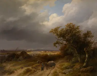 Landscape near Cleves av Barend Cornelis Koekkoek