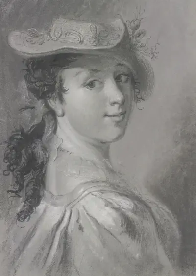 A Young Woman as a Personification of Spring av Cornelis Troost
