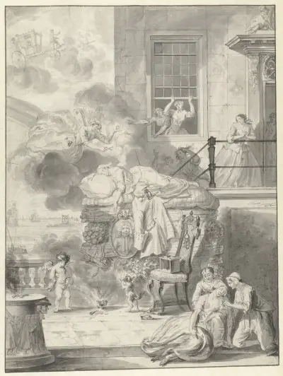 Dido’s dood av Cornelis Troost