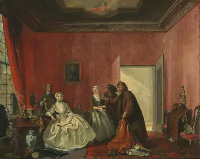 Johanna och de judiska köpmännen av Cornelis Troost