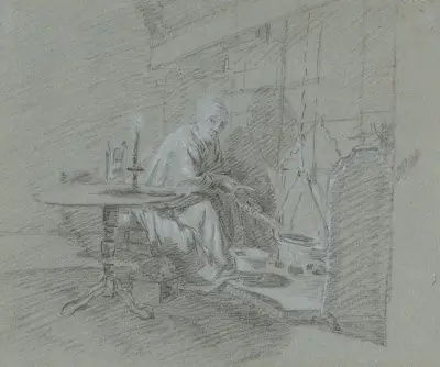 Pfannkuchen backende Frau von Cornelis Troost