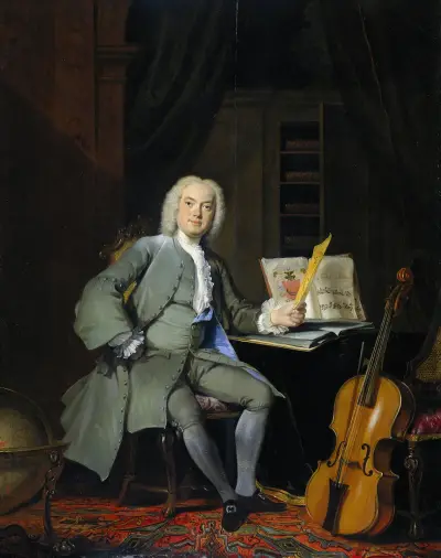 Porträtt av en medlem av familjen Van der Mersch av Cornelis Troost