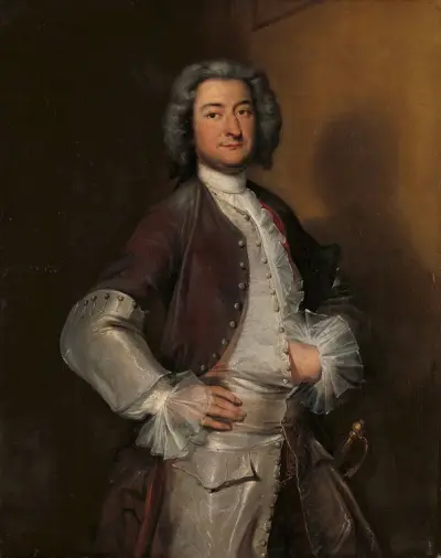 Portrait of Isaac Sweers, Chief Officer of Amsterdam and Governor of the Dutch East India Company av Cornelis Troost