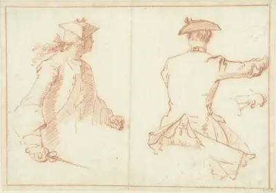 Två ryttarstudier av Cornelis Troost