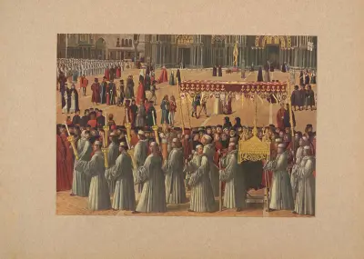 Gentile Bellini, Processione di S. Marco av Corrado Ricci