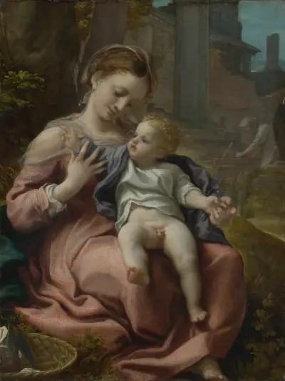 Mary with basket av Correggio