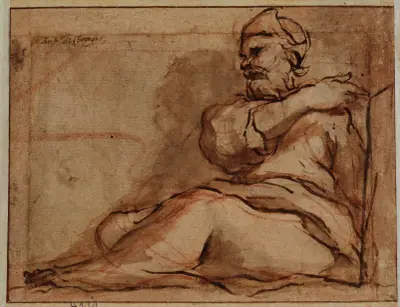 Seated Figure, facing left av Correggio