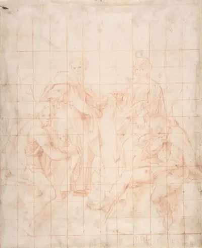 Study of Four Saints av Correggio