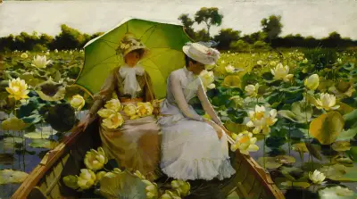 Lotus Lilies av Charles Courtney Curran