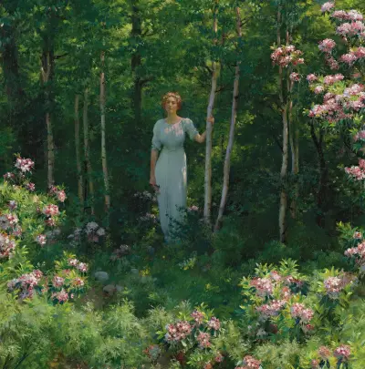 The Edge Of The Woods av Charles Courtney Curran