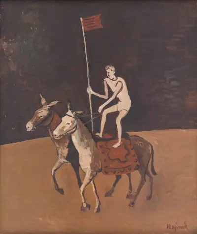 Circus Performer on Horses av Cyprián Majerník