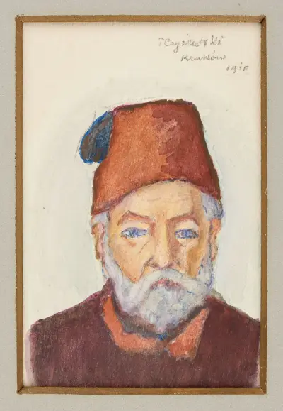 Bust of an old man in a fez av Tytus Czyżewski