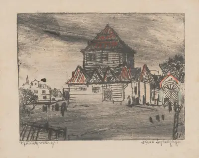 Stara synagoga av Feliks Jabłczyński