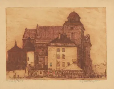 The Corner of the Castle Square av Feliks Jabłczyński