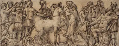 Fris från en romersk sarkofag av Pietro da Cortona