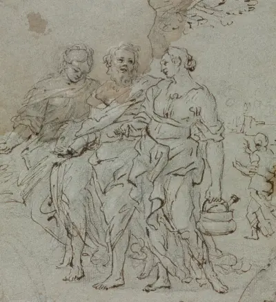Lot och hans döttrar av Pietro da Cortona