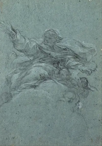 Studie av Gud Fadern av Pietro da Cortona