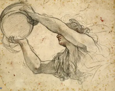 Kvinna som håller påvestolen av Pietro da Cortona