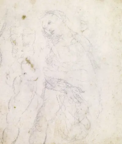 Studie einer Madonna (Rückseite), vermutlich 1470–1480 von Leonardo da Vinci