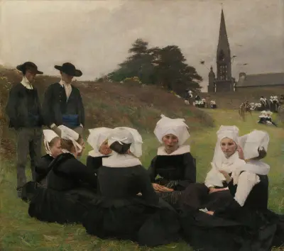 Breton Women at a Pardon av Pascal-Adolphe-Jean Dagnan-Bouveret